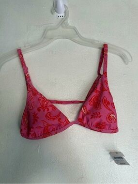 Pink Paisley Triangle Bikini Top - Women Intimates